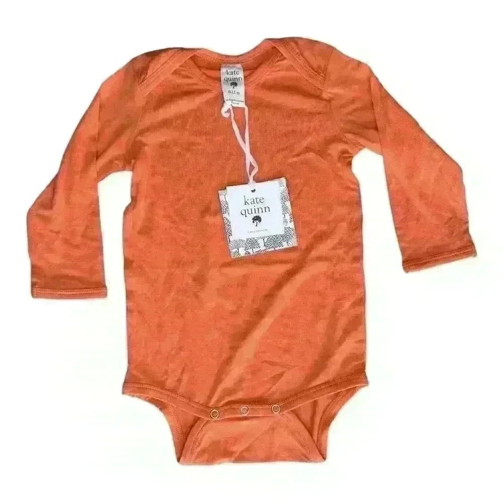NWT - Kate Quinn Orange Bamboo Bodysuit - Size 6-12m - Picture 1 of 3